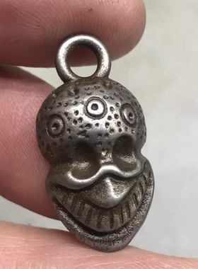 天铁托甲尸陀林主卡子吊坠藏式侧挂骷髅头法器挂饰项坠文玩配饰