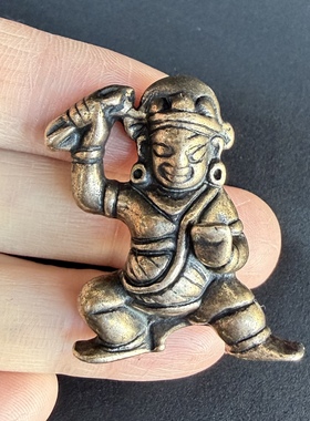 随身藏式利马铜托甲立体饱满金刚手佛像挂件吊坠文玩民族风配饰