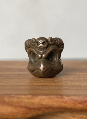 藏式手工复古利马铜大鹏鸟头像背云配珠文玩佛珠腰珠顶珠配饰散珠