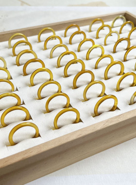 新中式好运加倍黄玛瑙玉髓戒指女款指环食指戒高级感百搭时尚礼物