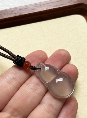 {福禄}天然冰种玉髓葫芦吊坠保平安 玛瑙玉石男女款百搭高级特价