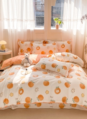 60支全棉斜纹13372活性印花四件套棉被套床单 床笠款三件套床上