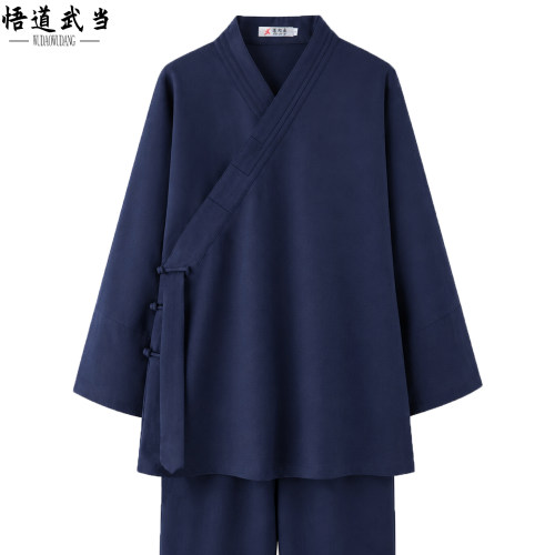武当斜襟三清领道士服男女同款