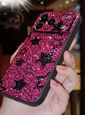 网红新款适用于iphone17pro max苹果16手机壳Air高级感水钻15plus小众五角星14保护套13精准孔全包防摔12女