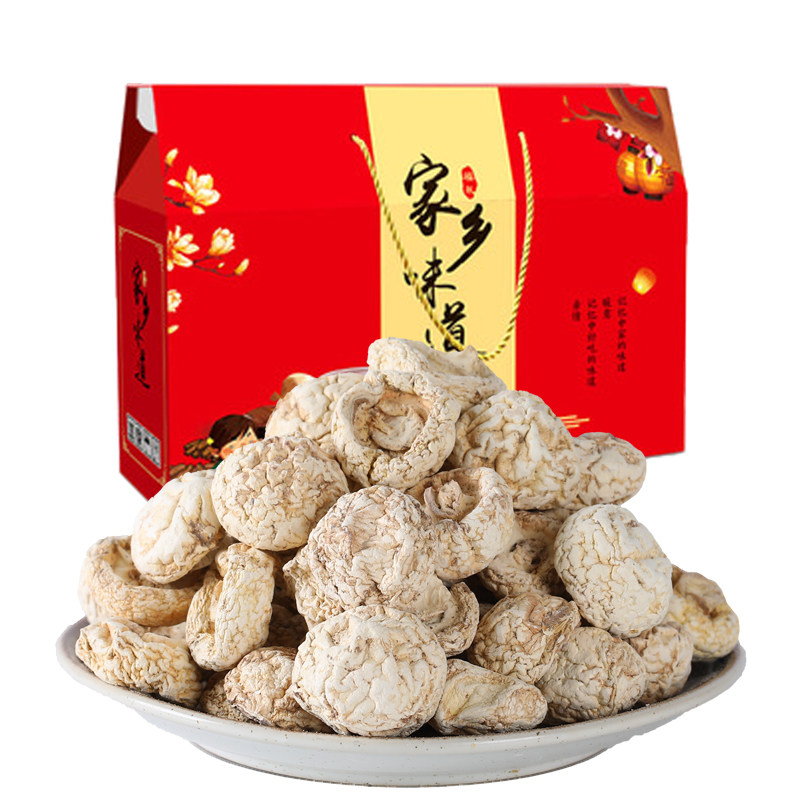 张家口蘑菇野生黄油蘑干货特产内蒙白蘑口蘑春节日礼盒新年送礼