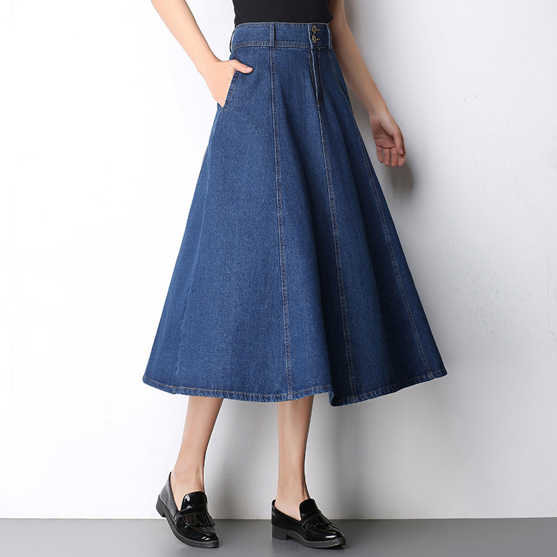 AR半身裙女a字裙春夏新款女装学生小清新大摆裙百搭牛仔裙子|msdalam kategori Butik wanita / wanita, skirt - dari Buy2taobao.com untuk memberikan perkhidmatan ejen Taobao profesional membeli