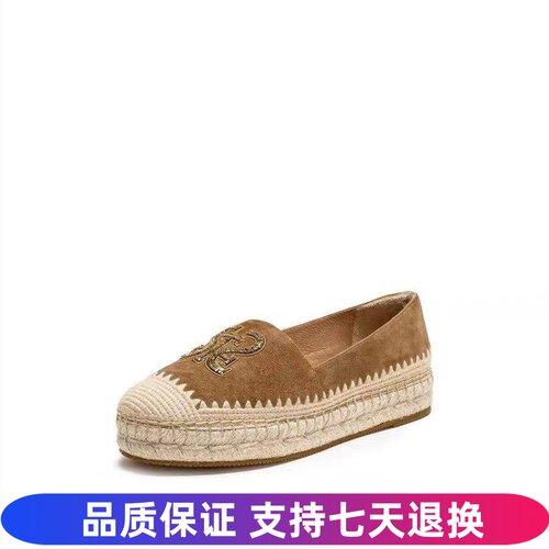 复古草编厚底增高女款渔夫鞋