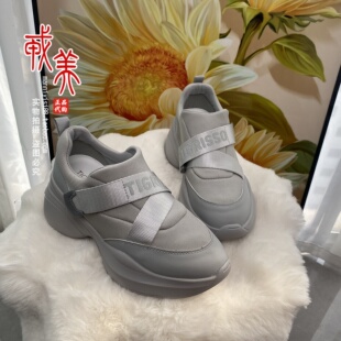 商场撤柜 2025新款增高魔术贴休闲老爹鞋厚底运动女鞋TA65124-50