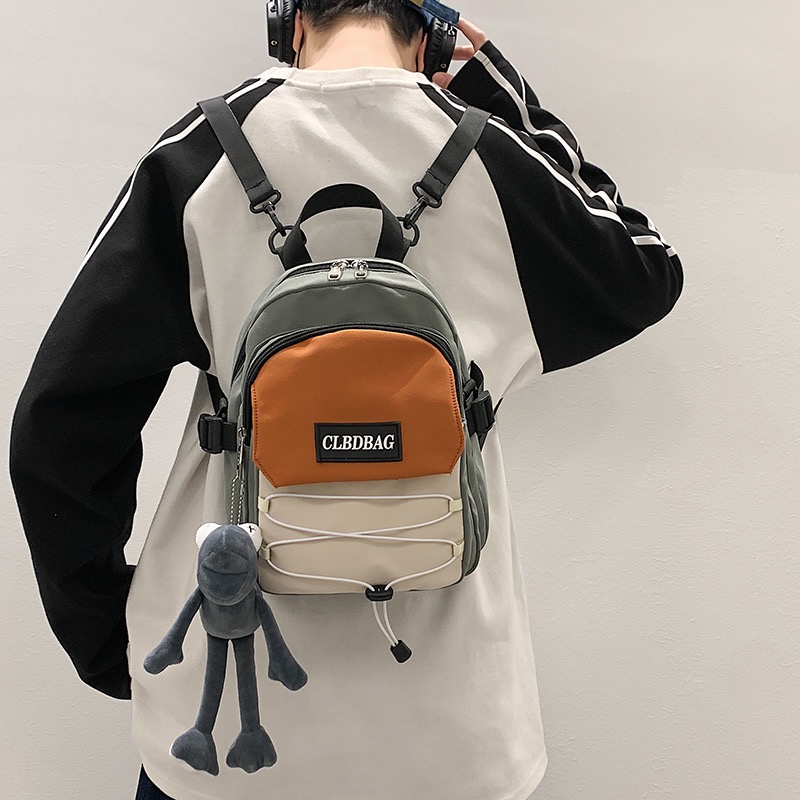 迷你双肩包男小号小型轻便单肩包潮流书包休闲夏季出游mini小背包