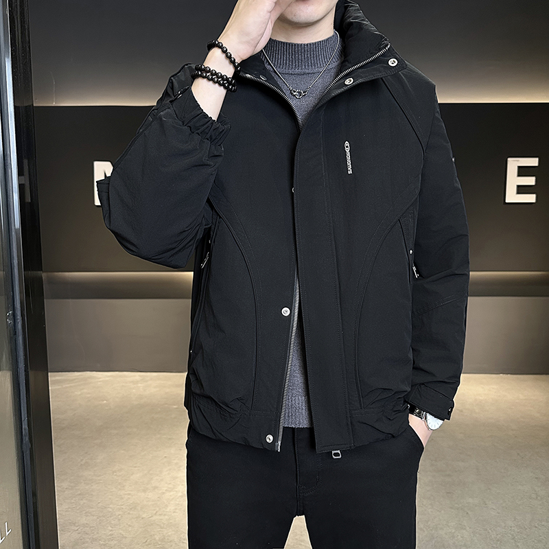 冬季新款社会小伙男xs小码小号立领加厚保暖棉服短款工装羽绒棉衣