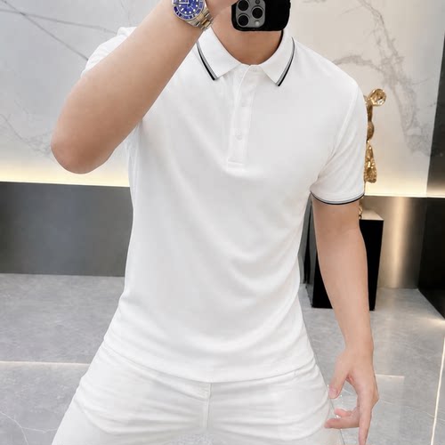 155矮小个子S号XS男士夏s新款休闲短袖polo衫时尚百搭修身翻领T恤
