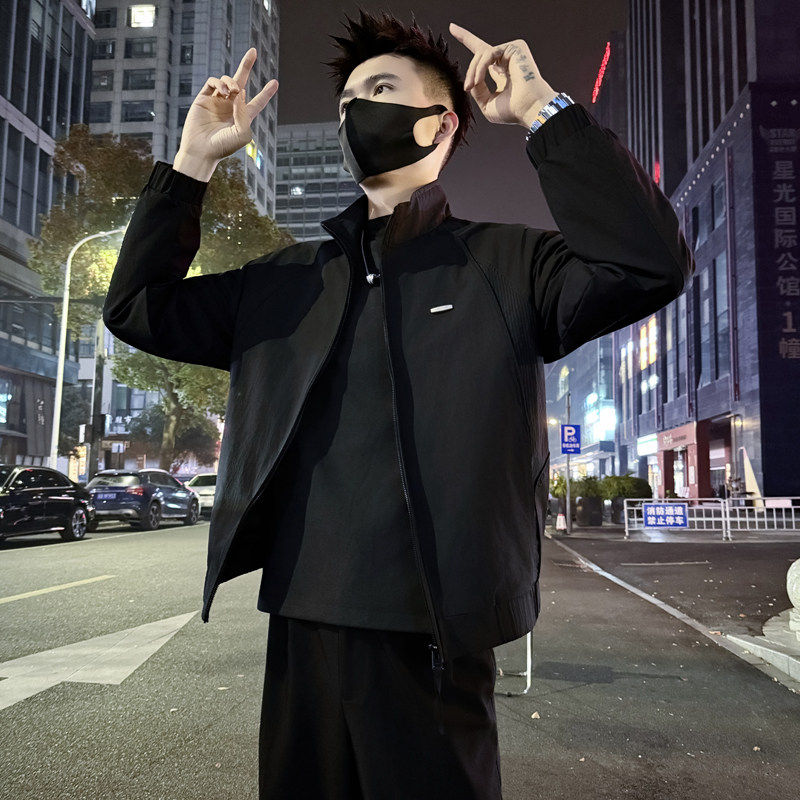 韩版修身小码外套S号XS码小号新款立领休闲百搭潮流痞帅气夹克衫s