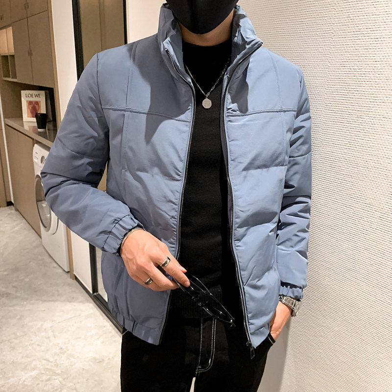 加小码矮小个子S号XS加小码155纯色棉衣男立领修身加厚棉服外套冬