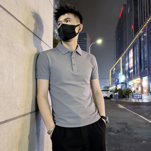 xs小码小号修身短袖polo衫社会小伙男纯色pl矮个子学生半袖T恤tee