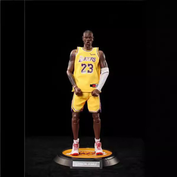 NBA球星 勒布朗 詹姆斯 23号黄衣 湖人队 篮球运动员 1/6可动手办