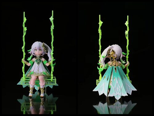 游戏周边 Q版 小吉祥 草神纳西妲 坐秋千 模型 公仔摆件 酷玩手办