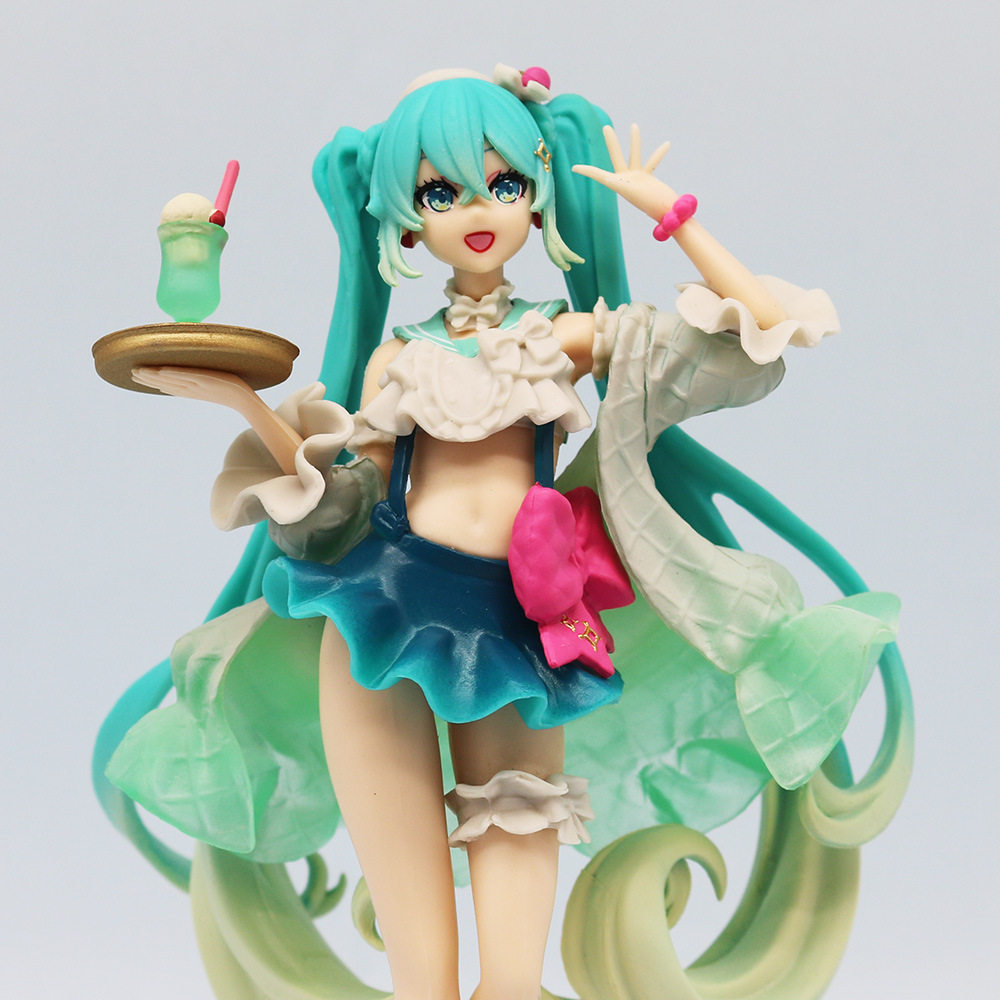 初音未来手办奶油汽水初音站姿甜品系列美少女景品手办 机箱摆件