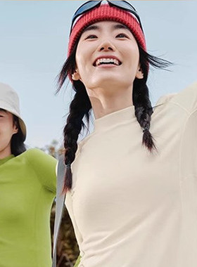 蕉下女士修身摇粒绒打底衫半高领PO15224秋冬保暖加绒高领PO15324