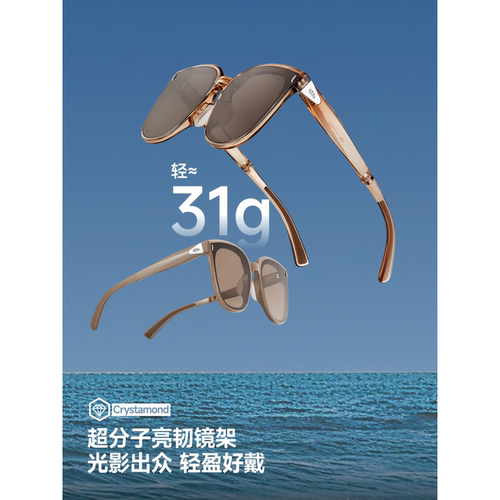 26SS蕉下大方圆框折叠墨镜FD020