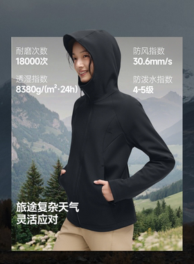 25AW-蕉下女士登山软壳衣三合一氢绒软壳外套（高暖）ST017/ST016