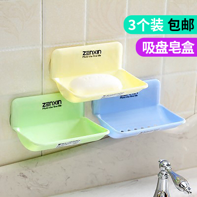 单格吸盘肥皂盒沥水挂式家用