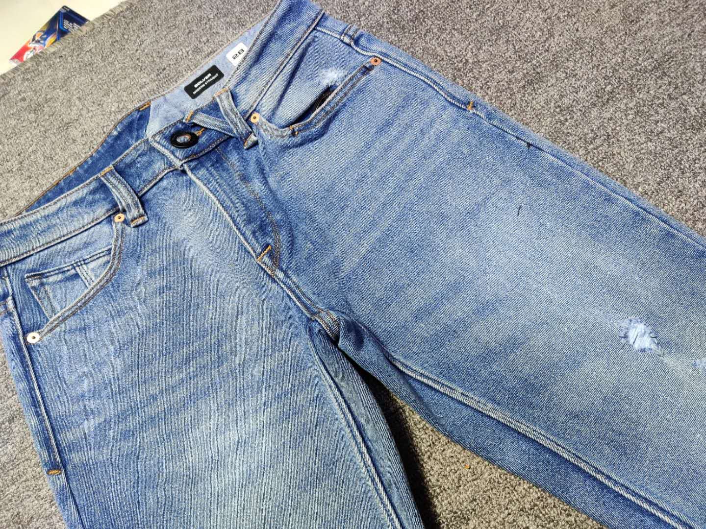 标准牛仔裤街头滑板钻石有大码