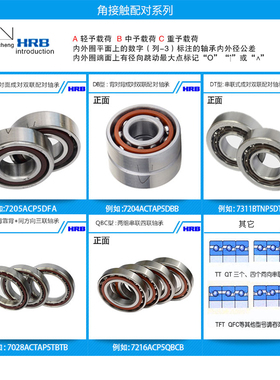 哈尔滨组合配对轴承7203 7204 7205 7206 7207 AC P5 P4 DB DT DF