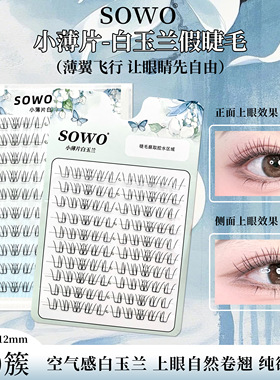 【小薄片】白玉兰假睫毛空气感凌乱分段式单簇柔软卷翘新手淡颜妆