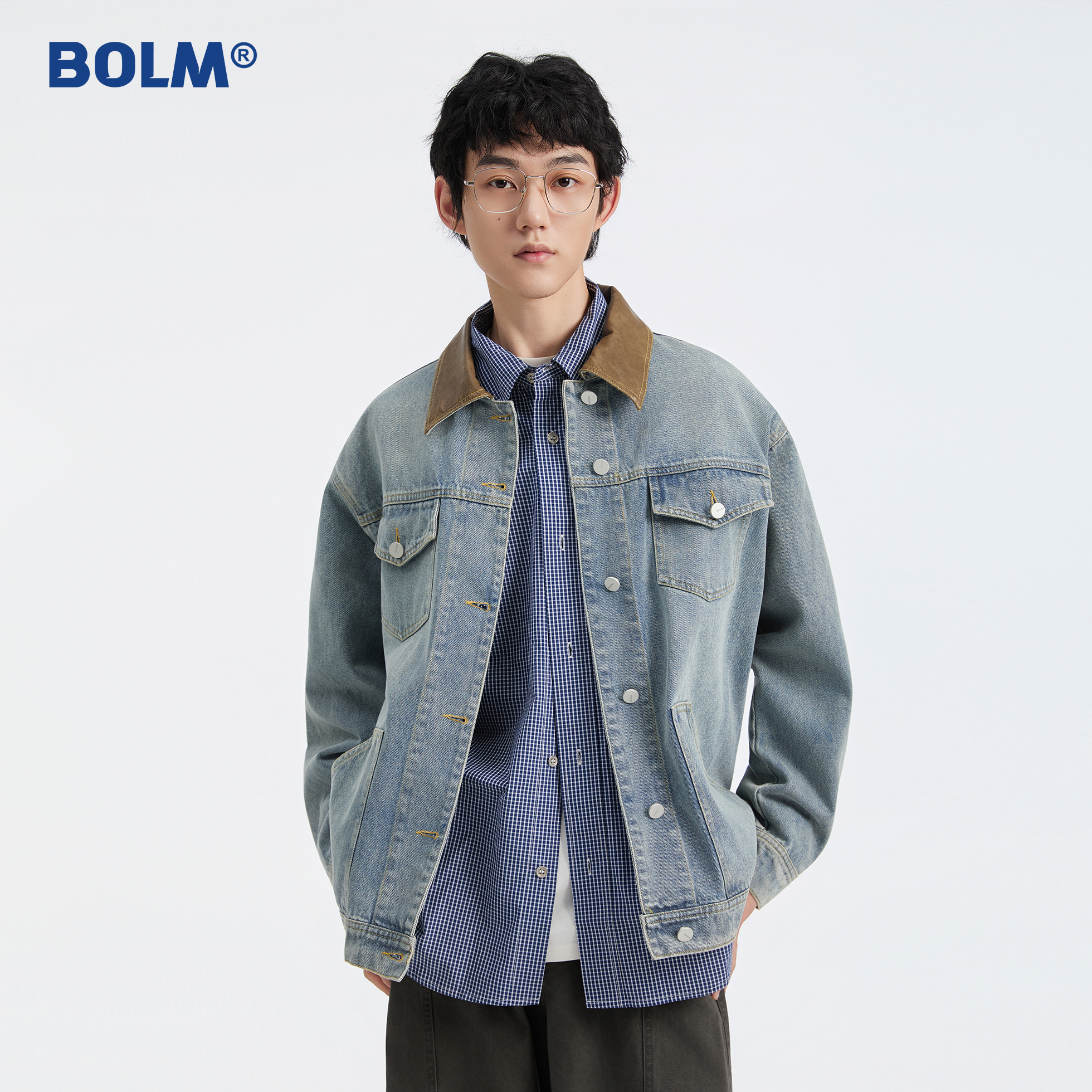 BOLM秋季新款日系牛仔夹克