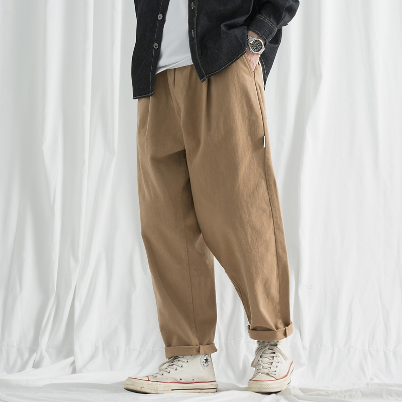 阔腿九分裤休闲裤工装裤日系