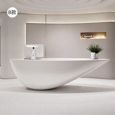 创意圆弧烤漆迎宾收银台