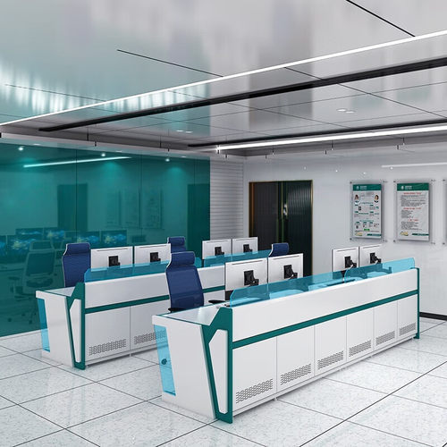 定制科技弧形烤漆多媒体操作台