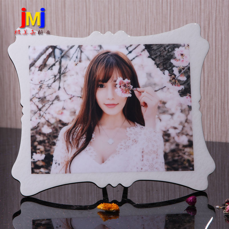 大韩水晶摆台婚纱照水晶相框婚纱相框照片定制木版画相框摆台制作