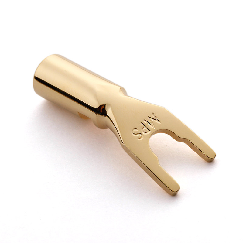 台湾MPS原装Tiger Shark-G紫铜镀金冷冻音箱喇叭线Y型U型香蕉插头