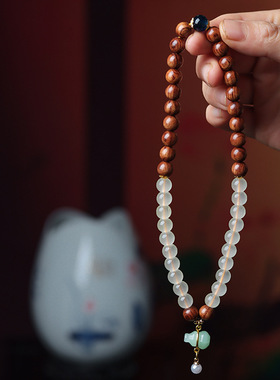 黑花梨DIY福禄款手链规格0.8男女装饰品中国风念珠文玩厂家批发