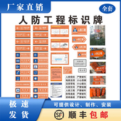 人防民防工程标识标牌反光铝电力交通安全警示搪瓷标牌定制包验收