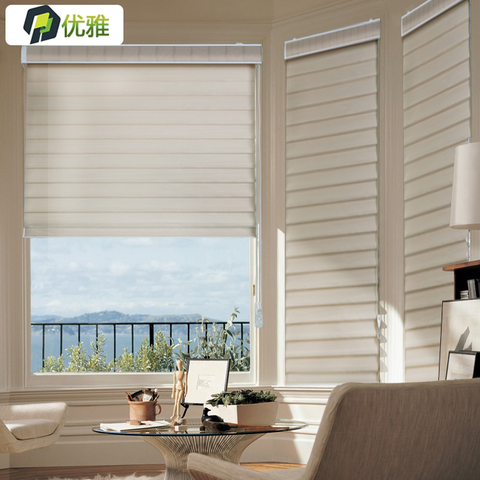 优雅韩式柔纱全遮光香格里拉帘