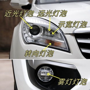 适用于12-16款长安CS35远光灯近光灯泡示宽转向灯泡双闪前雾灯泡