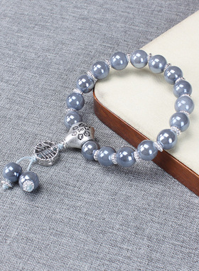 北京景区香灰瓷手串灰瓷孙阳同款蔡文静同款本命年琉璃手串礼物