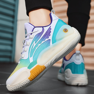 闪击9td实战篮球鞋男网面减震气垫运动鞋学生水泥地防滑耐磨球鞋8