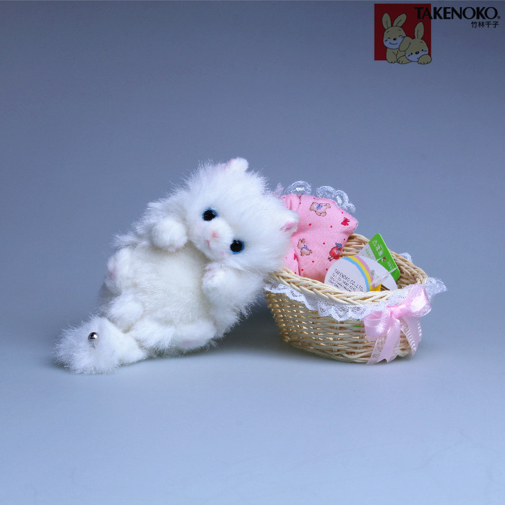 毛绒玩具公仔 花篮猫咪公仔 玩具精品包邮 送女友 竹林千子