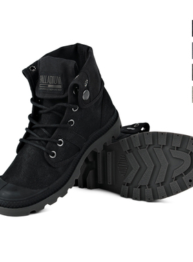 PALLADIUM帕拉丁女鞋翻帮帆布鞋时尚百搭系带休闲复古高帮鞋75534