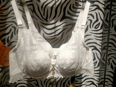 蕾丝法式超薄水晶杯大胸显小文胸