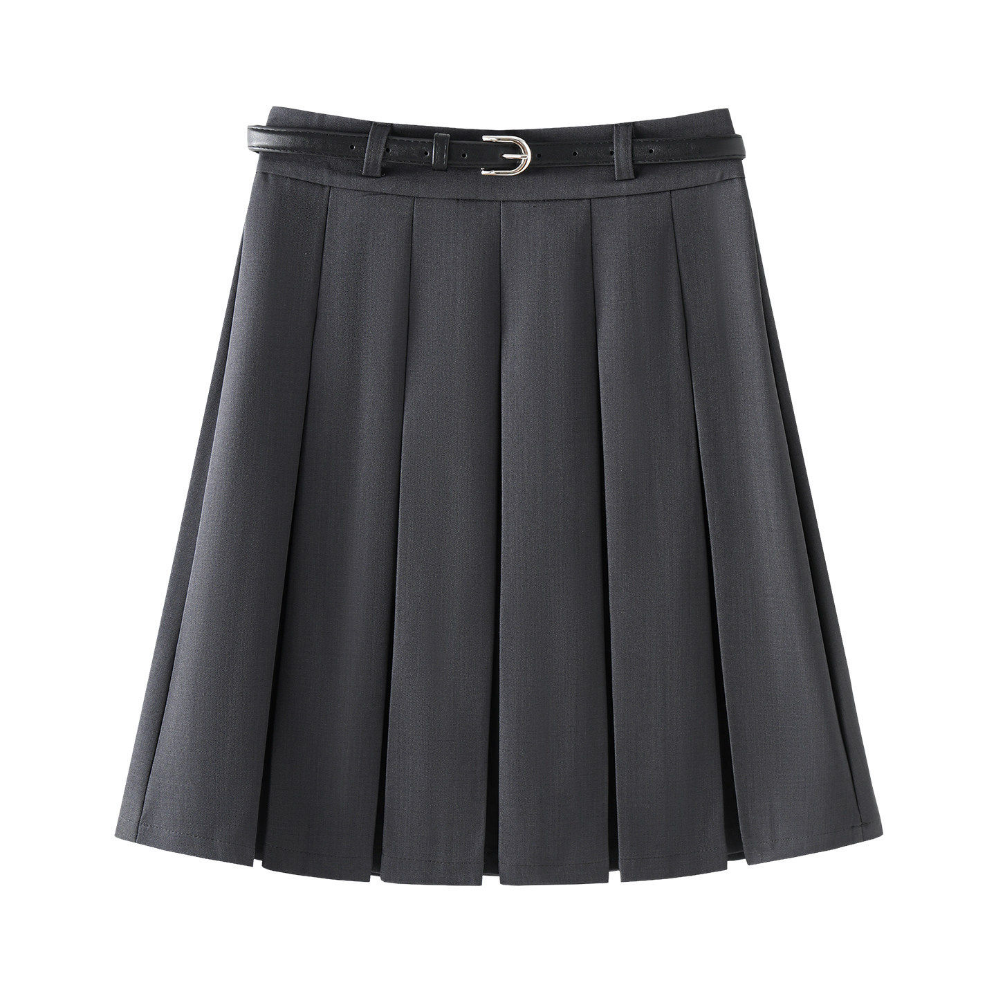 灰色百褶裙女2026春夏新款学院风显瘦高腰a字西装半身裙直筒短裙