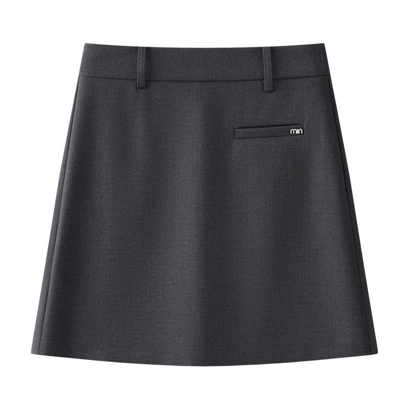 西装半身裙女A字裙通勤夏季薄款显瘦a字短裙小个子包臀裙子