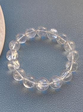 天然七彩闪灵白阿塞水晶手链女男