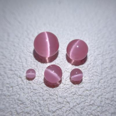 精选粉猫眼石散珠半成品搭配黄金