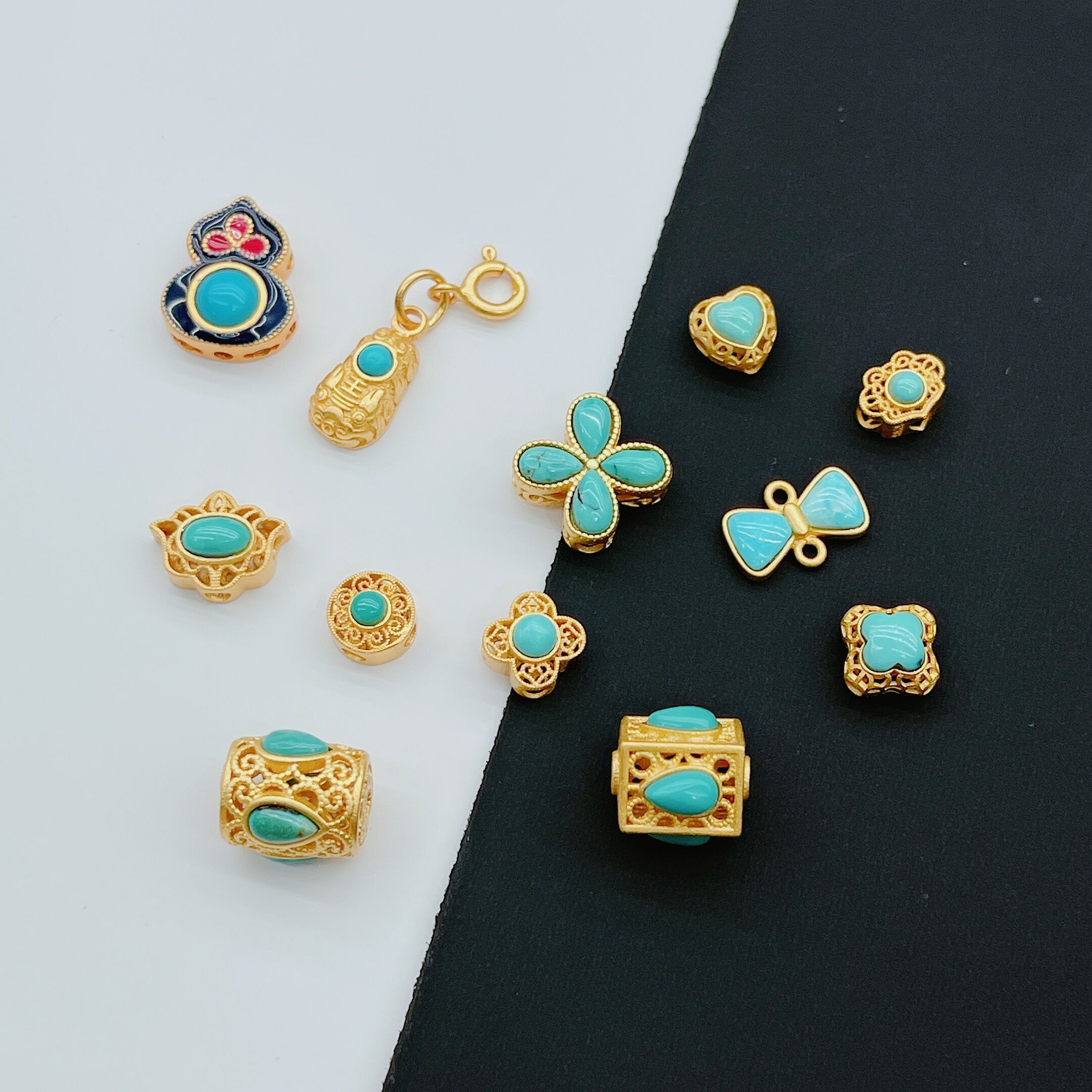 925银手工编绳配件DIY串珠配饰