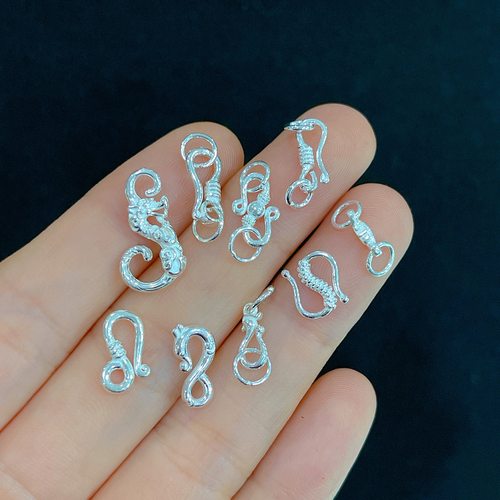 纯银配饰S扣珍珠手链项链连接扣