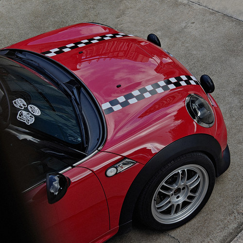 J01电MINI机盖拉花背带裤R56车贴